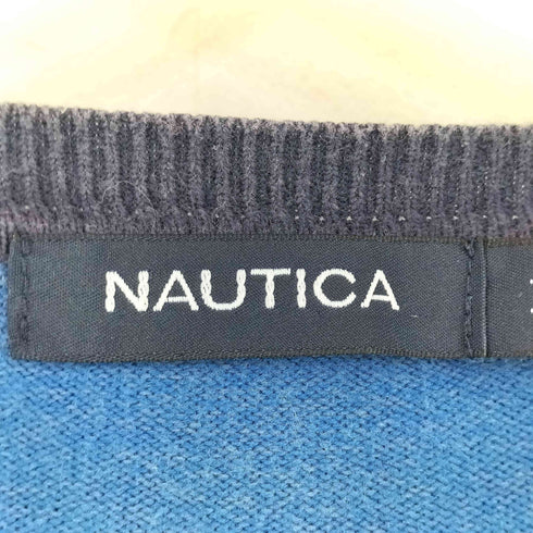 ノーティカ NAUTICA コットンポリ クルーネックS/S ボーダーニット メンズ JPN:M