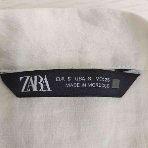 ザラ ZARA パールボタン ボウタイブラウス レディース import:S