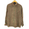 90-00S 絹 シルク 100% 総柄 L/S シャツ メンズ import:M