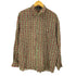90-00S 絹 シルク 100% 総柄 L/S シャツ メンズ import:M