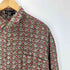 90-00S 絹 シルク 100% 総柄 L/S シャツ メンズ import:M
