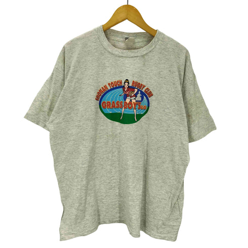 Rick’s AMERICA 90S USA製 霜降り 両面 ラグビー ガール ナンバリング プリント Tシャツ メンズ import:XL