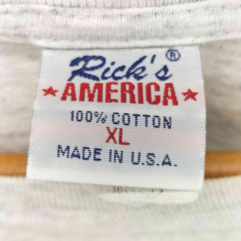 Rick’s AMERICA 90S USA製 霜降り 両面 ラグビー ガール ナンバリング プリント Tシャツ メンズ import:XL
