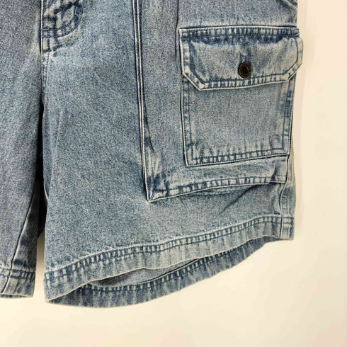 エディーバウアー Eddie Bauer 90S 白タグ デニム カーゴ ショーツ ハーフ パンツ メンズ 33