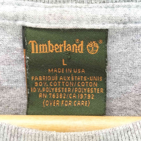 ティンバーランド Timberland 90S OLD USA製 サークル ロゴ S/S Tシャツ 霜降り メンズ import:L