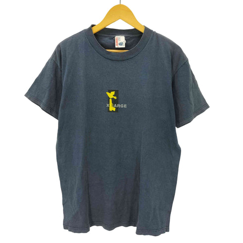 エクストララージ XLARGE 90-00S USA製 旧タグ ロゴ 鳥 銃 両面 プリント Tシャツ メンズ import:L