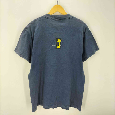 エクストララージ XLARGE 90-00S USA製 旧タグ ロゴ 鳥 銃 両面 プリント Tシャツ メンズ import:L