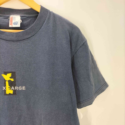 エクストララージ XLARGE 90-00S USA製 旧タグ ロゴ 鳥 銃 両面 プリント Tシャツ メンズ import:L