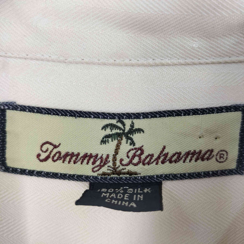 トミーバハマ Tommy Bahama バック刺繍 シルク オープンカラーシャツ メンズ L