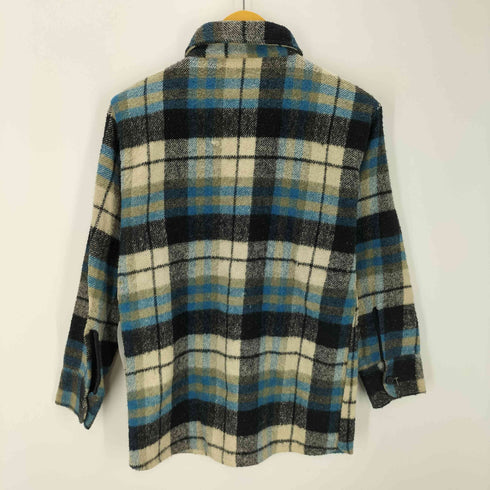 Madison 70-80S ウール リネン ナイロン 混 チェック L/S ヘビー フランネル ヘビネル シャツ メンズ import:L