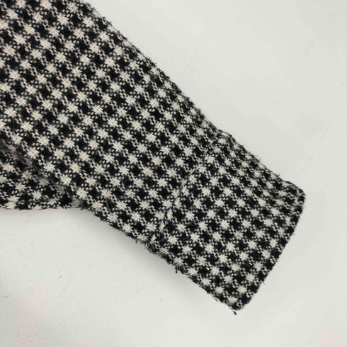 ザラ ZARA 千鳥格子柄 テクスチャ― シャツ ジャケット レディース import:XS