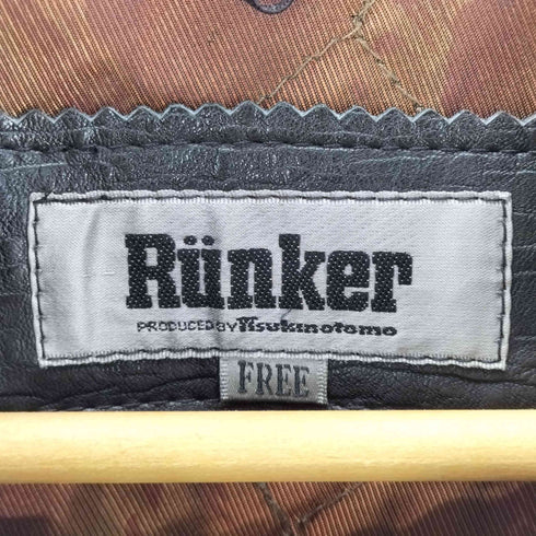 RUNKER 羊 ラムレザー 裏地キルティング カーコート ジャケット メンズ FREE