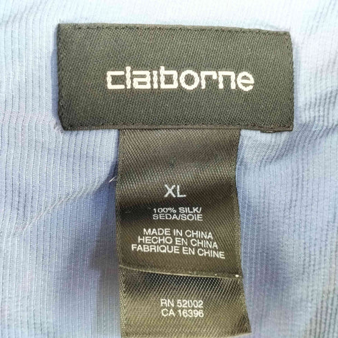 クレイボーン Claiborne レギュラーカラーシルクシャツ メンズ XL