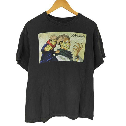 アニメ キャラクタープリント Tシャツ メンズ L