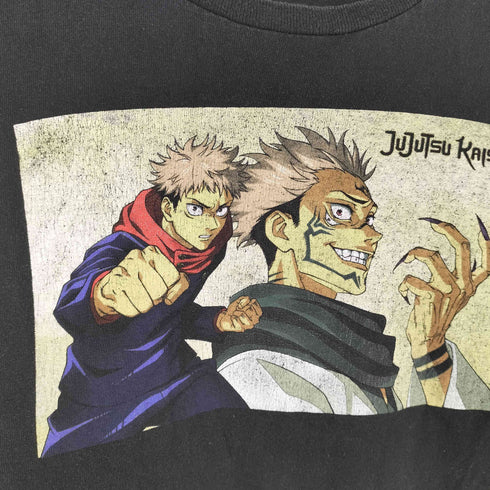 アニメ キャラクタープリント Tシャツ メンズ L