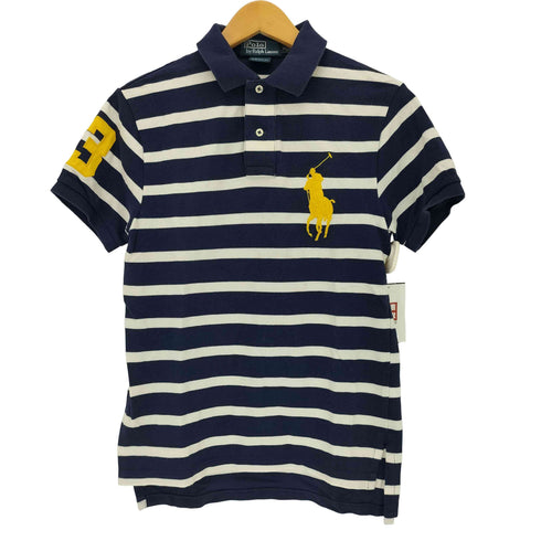 ポロバイラルフローレン Polo by RALPH LAUREN ビッグポニー CUSTOM FIT ボーダーポロシャツ メンズ import:S