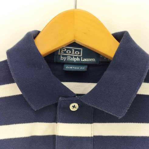 ポロバイラルフローレン Polo by RALPH LAUREN ビッグポニー CUSTOM FIT ボーダーポロシャツ メンズ import:S