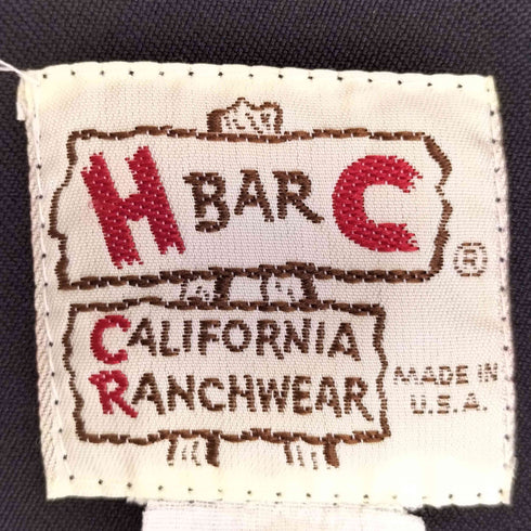 エイチバーシー H BAR C 70-80s 赤文字タグ USA製 トランプ刺繍 ウエスタンシャツ メンズ