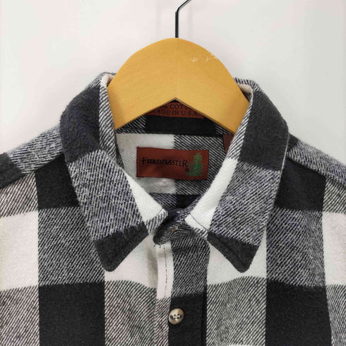 フィールドマスター fieldmaster 90S USA製 コットン ブロックチェック L/S ヘビー ネル シャツ メンズ import:L