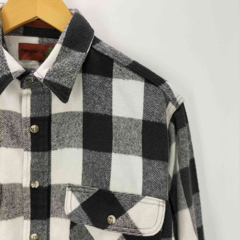 フィールドマスター fieldmaster 90S USA製 コットン ブロックチェック L/S ヘビー ネル シャツ メンズ import:L