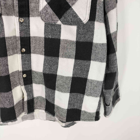 フィールドマスター fieldmaster 90S USA製 コットン ブロックチェック L/S ヘビー ネル シャツ メンズ import:L