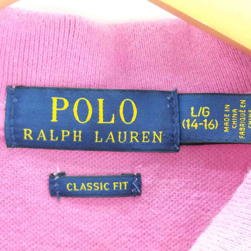 ポロラルフローレン POLO RALPH LAUREN ロゴ刺繍 ビッグポニー ポロシャツ レディース 14-16
