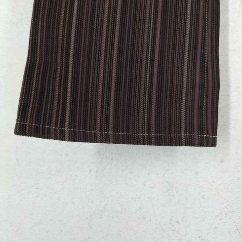 バーバリーブラックレーベル BURBERRY BLACK LABEL ホースロゴ刺繍 ストライプ コーデュロイストレートパンツ レディース 73