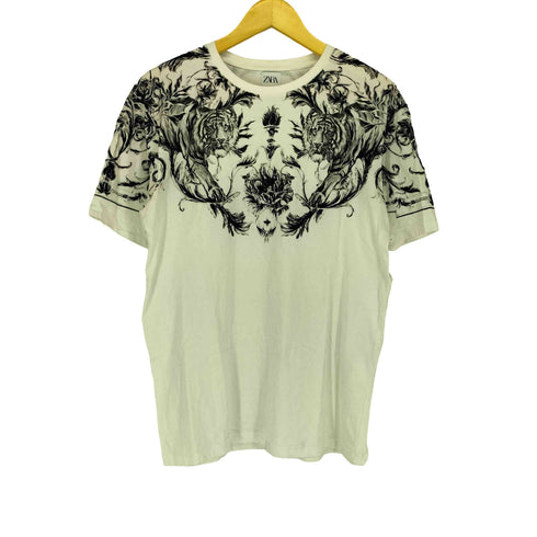 ザラ ZARA Y2K 虎 クルーネック Tシャツ メンズ import:L