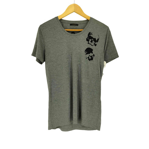 STUD MUFFIN スカル クロス プリント クルーネック Tシャツ Y2K メンズ JPN:M