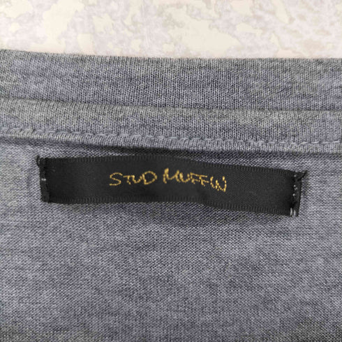 STUD MUFFIN スカル クロス プリント クルーネック Tシャツ Y2K メンズ JPN:M