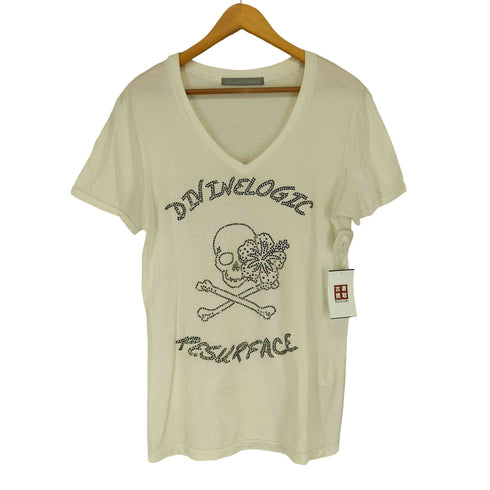 フランシストモークス FranCisT_MOR.K.S スカル ラインストーン Vネック Tシャツ Y2K メンズ JPN:3