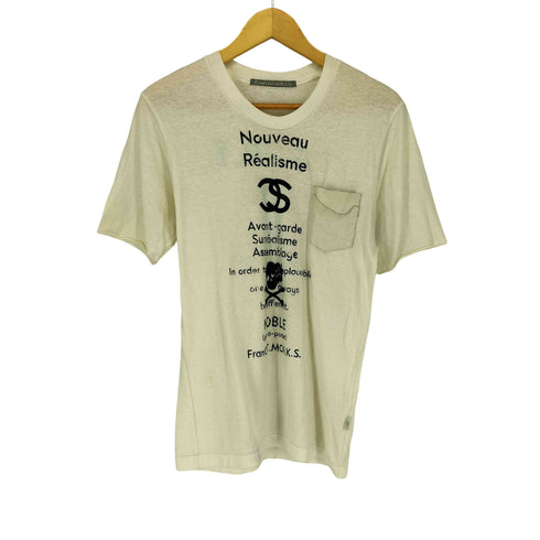 フランシストモークス FranCisT_MOR.K.S Y2K スカル プリント フェイクレザーポケット クルーネック Tシャツ メンズ JPN:3