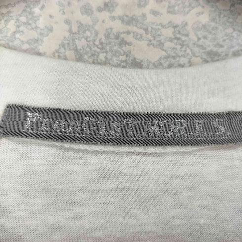 フランシストモークス FranCisT_MOR.K.S Y2K スカル プリント フェイクレザーポケット クルーネック Tシャツ メンズ JPN:3