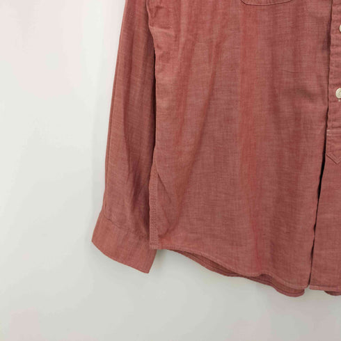ポロバイラルフローレン Polo by RALPH LAUREN 90S チンストラップ ガチャポケ マチ付き ピンク シャンブレー ワーク シャツ メンズ import:XL