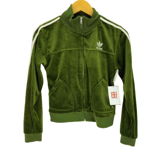 アディダス adidas 万国旗タグ ベロアトラックジャケット レディース import:M