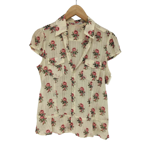 ヒステリックグラマー HYSTERIC GLAMOUR フレンチスリーブ 花柄ブラウス Y2K レディース FREE
