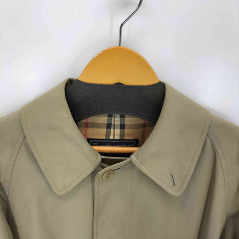 バーバリーズ BURBERRYS 80-90s 裏地ノバチェック 比翼ステンカラーコート レディース import:S