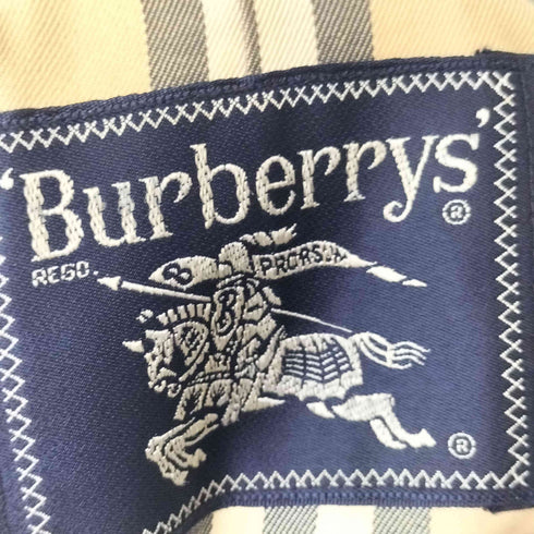 バーバリーズ BURBERRYS 80-90s 裏地ノバチェック 比翼ステンカラーコート レディース import:S