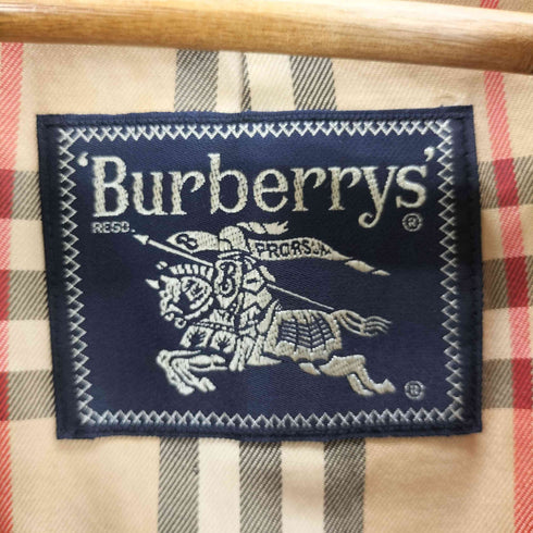 バーバリーズ BURBERRYS 90s 裏地ノバチェック 比翼ステンカラーコート メンズ