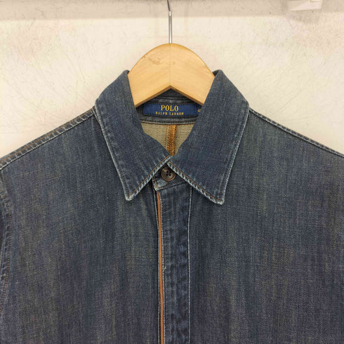ポロラルフローレン POLO RALPH LAUREN デニム 長袖 ワンピ―ス ロングシャツ レディース 2