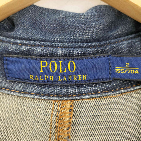 ポロラルフローレン POLO RALPH LAUREN デニム 長袖 ワンピ―ス ロングシャツ レディース 2
