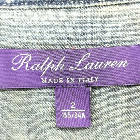 ラルフローレンパープルレーベル RALPH LAUREN PURPLE LABEL デニムウエスタンシャツ コンチョボタン スナップボタン デニム 長袖シャツ レディース 2