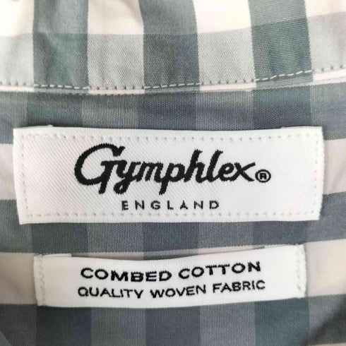 ジムフレックス GYMPHLEX S/S チェックシャツ ボックスシルエット メンズ JPN:L