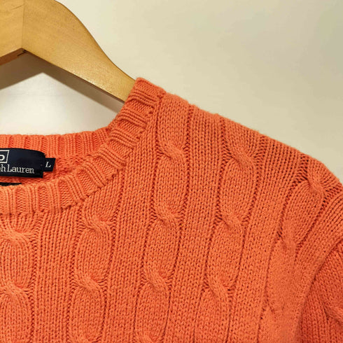 ポロバイラルフローレン Polo by RALPH LAUREN スモールポニー刺繍 クルーネックコットンニット メンズ import:L