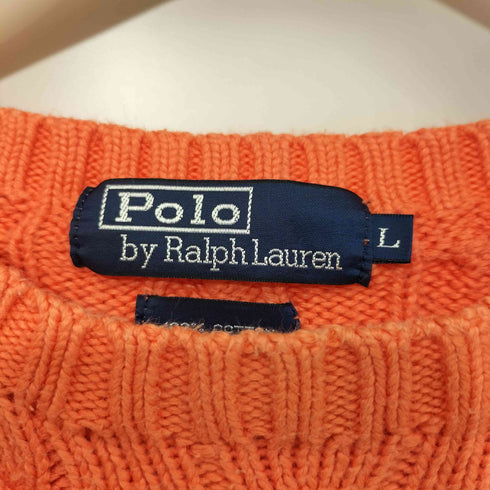 ポロバイラルフローレン Polo by RALPH LAUREN スモールポニー刺繍 クルーネックコットンニット メンズ import:L
