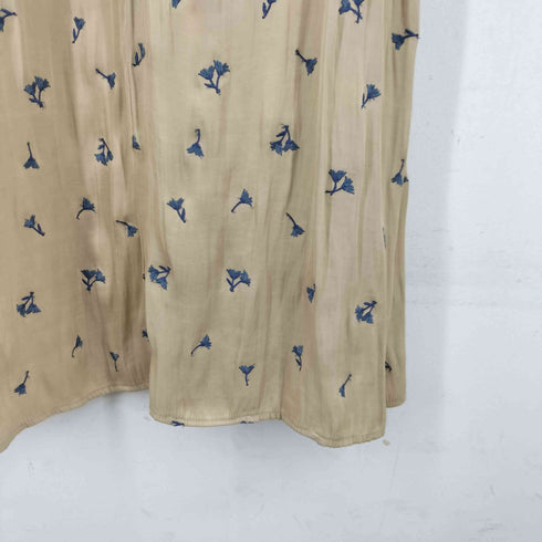 マウジー moussy 花柄刺繍 サテン ロングワンピース レディース JPN:1