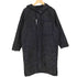 ザラ ZARA フーデッド ダブルジップ キルティング ロングコート レディース M