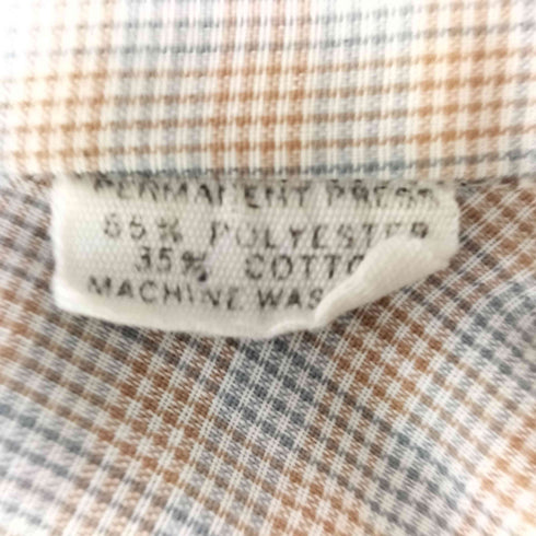 パーマネントプレス Permanent Press 60-70S 襟芯 ポリエステル コットン L/S レギュラーカラーシャツ メンズ