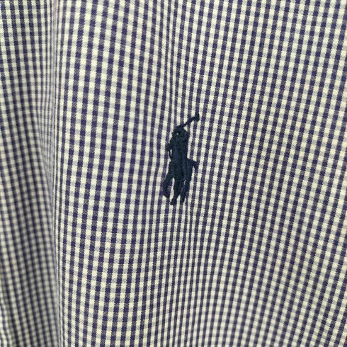 ラルフローレン RALPH LAUREN 90S YARMOUTH ボタンダウン ポニー刺繍 L/S ギンガムチェック シャツ メンズ 32/33
