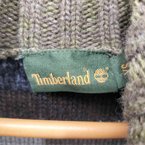 ティンバーランド Timberland 00S ワンポイントロゴ刺繍 ボーダーウールドライバーズニット メンズ import:XS